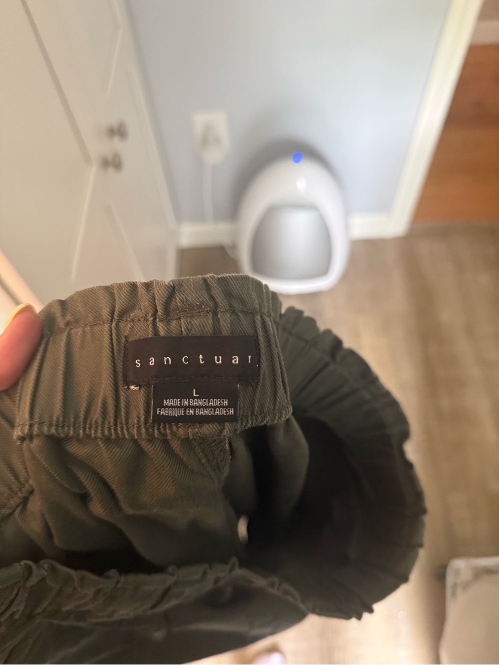 Sanctuary Olive Green Relaxed Elastic Waist Chinos - Picture 2 of 4